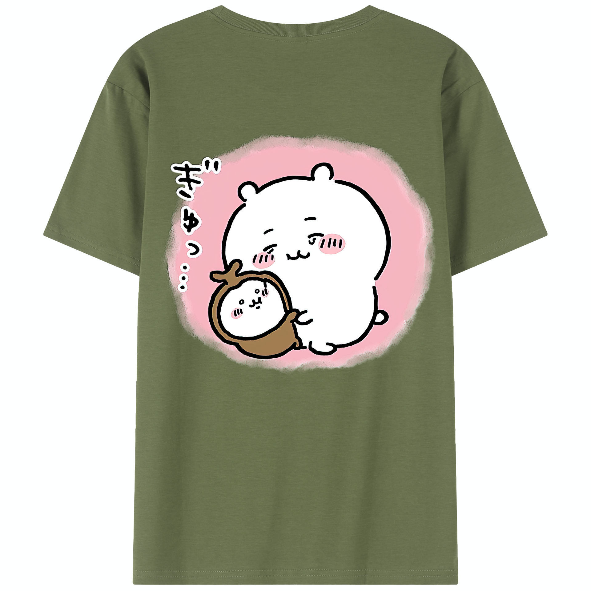（画像用） ちいかわ ちいかわ Chii-kawa chiikawa 綿100％半袖Tシャツ（背面プリント）